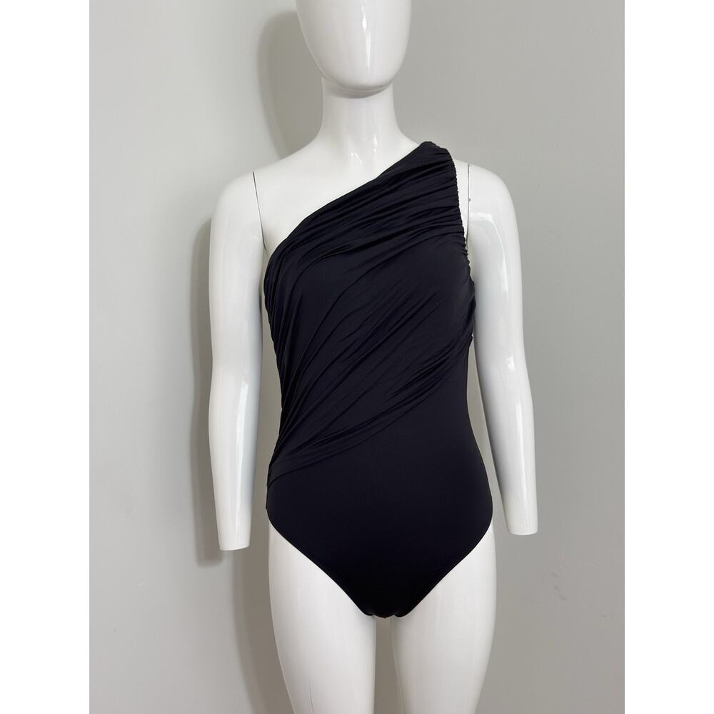 La Blanca Women’s Island Goddess Shirred One Shoulder One Piece Swimsuit size 6